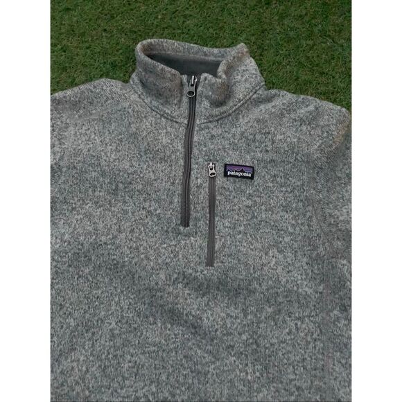 Patagonia BETTER SWEATER 1/4 zip pullover GRAY Fleece Jacket KIDS YOUTH XL - Picture 4 of 5